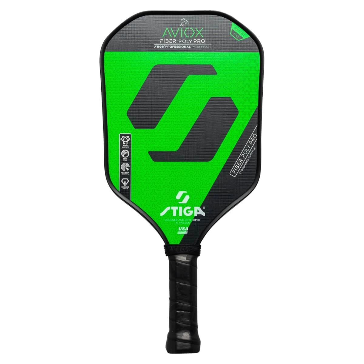 STIGA Aviox Fiber Poly Pro Middleweight Composite Pickleball Paddle 4 STIGA Aviox Fiber Poly Pro Middleweight Composite Pickleball Paddle - Image 2